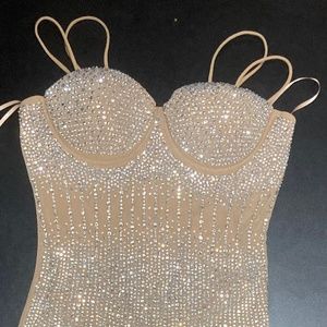 Nude beaded dress